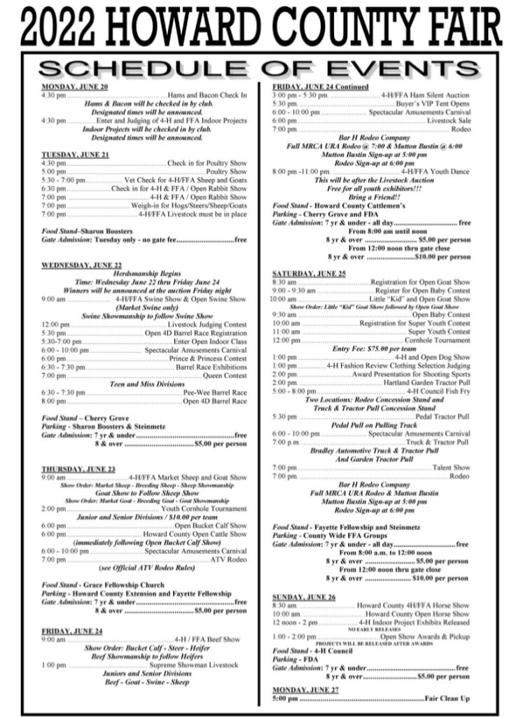 About The Howard County Fair